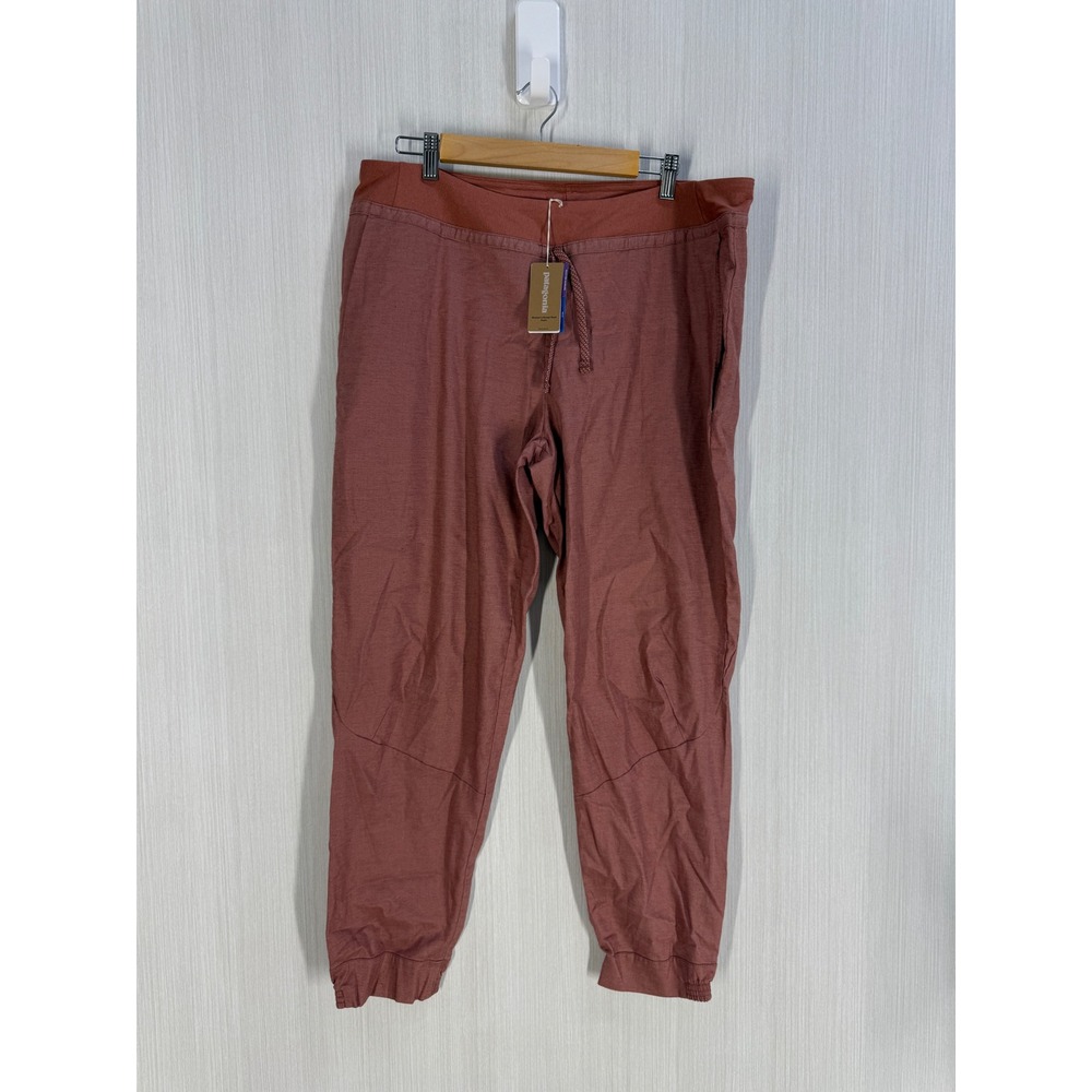 Patagonia Hampi Rock Pants Womens XL Terracotta Red Hemp Blend Climbing Joggers